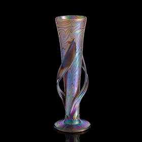 Ваза интерьерная 'Iris Leaf Glass', 33 см Ош