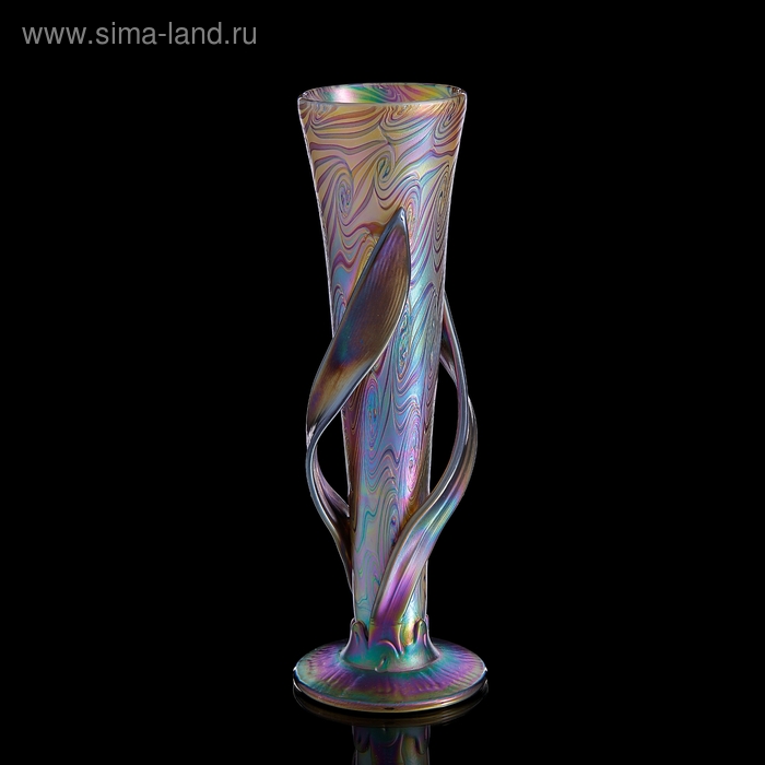 Ваза интерьерная Iris Leaf Glass, 33 см ваза hakbijl glass jenna д39x117 см