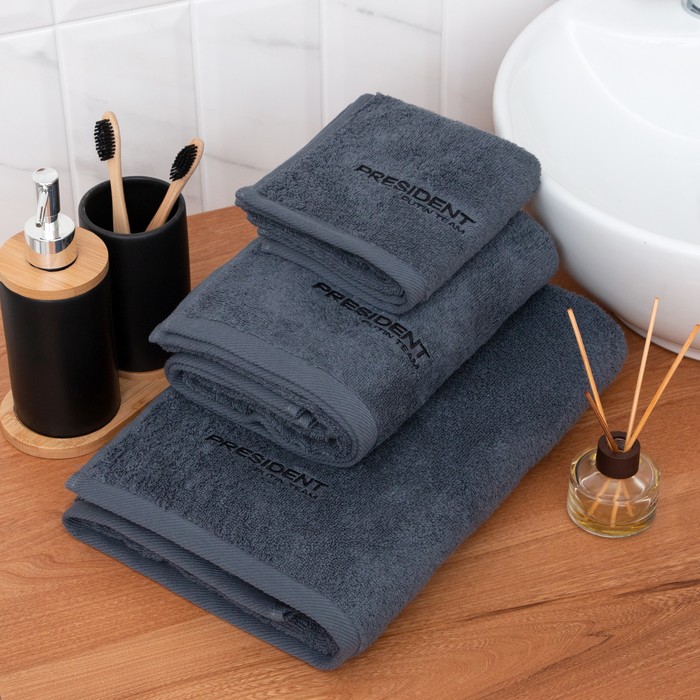 фото Полотенце махровое putin team 70*130 см, цв. серый, 100% хлопок, 420 г/м2