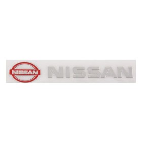 

Шильдик металлопластик Skyway "NISSAN", наклейка, красный, 150*26 мм
