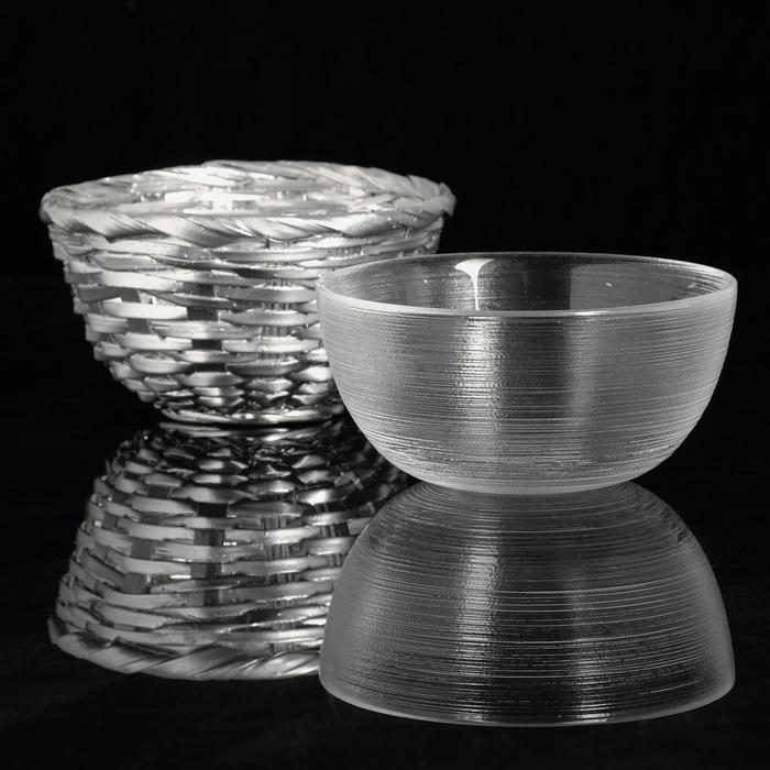 Чаша "Плетение", серебристая