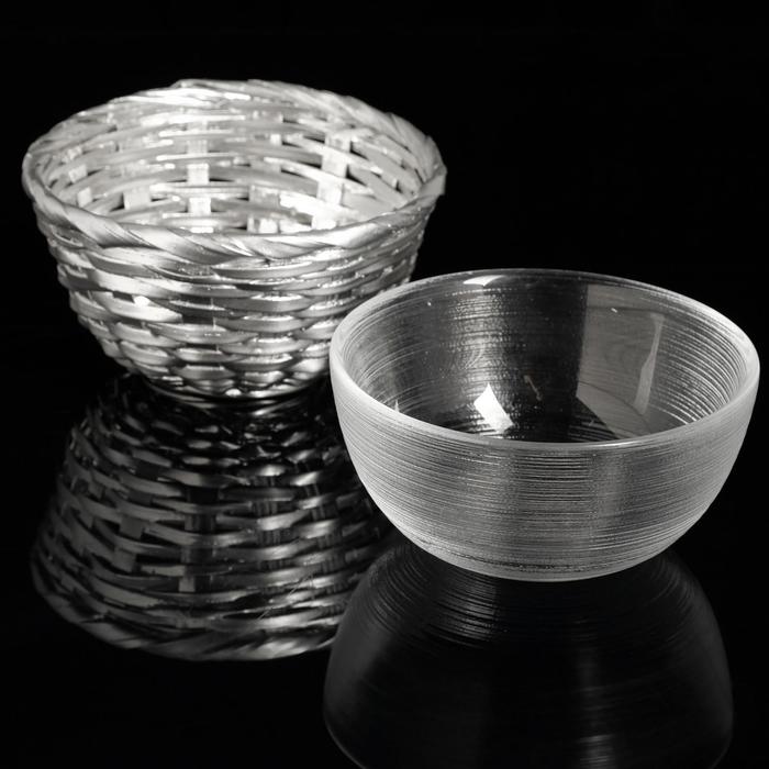 Чаша "Плетение", серебристая