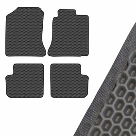 

Коврик салона Skyway TOYOTA COROLLA, FIELDER 2000-2003, правыйруль, 4пр. серый