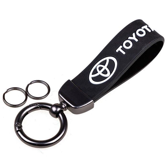 Брелок Skyway силикон, металлический, с кольцом, Toyota
