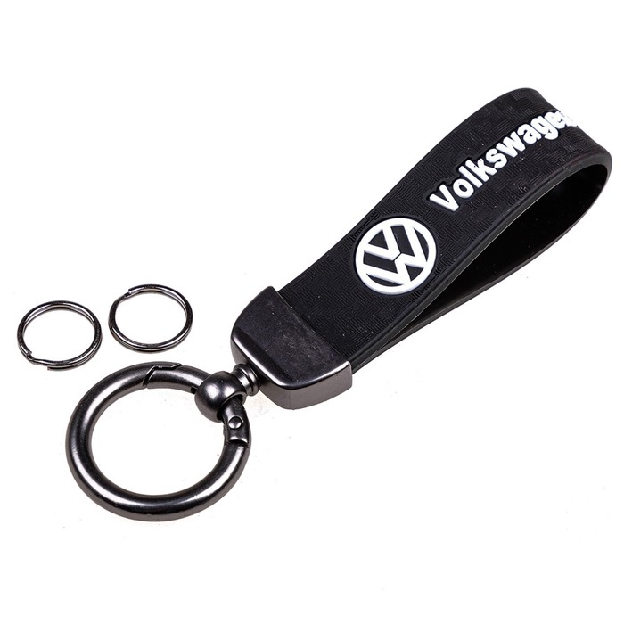 Брелок Skyway силикон, металлический, с кольцом, Volkswagen