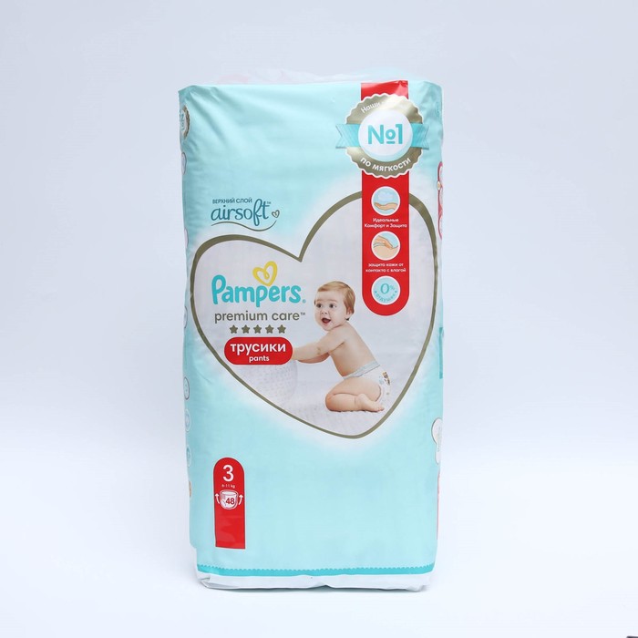 Подгузники-трусики Pampers Premium Care 6-11 кг 48 шт 1399₽