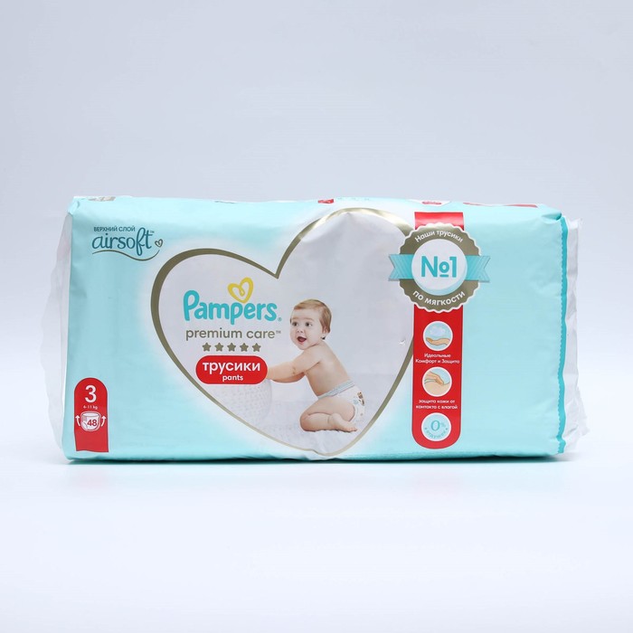 фото Подгузники-трусики pampers premium care, 6-11 кг, 48 шт.