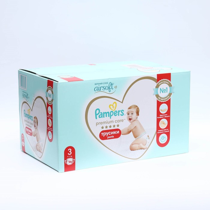 фото Подгузники-трусики pampers premium care, 6-11 кг, 96 шт.