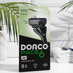 Станок для бритья Dorco Pace6 + 2 кассеты, 6 лезвий, плавающая головка