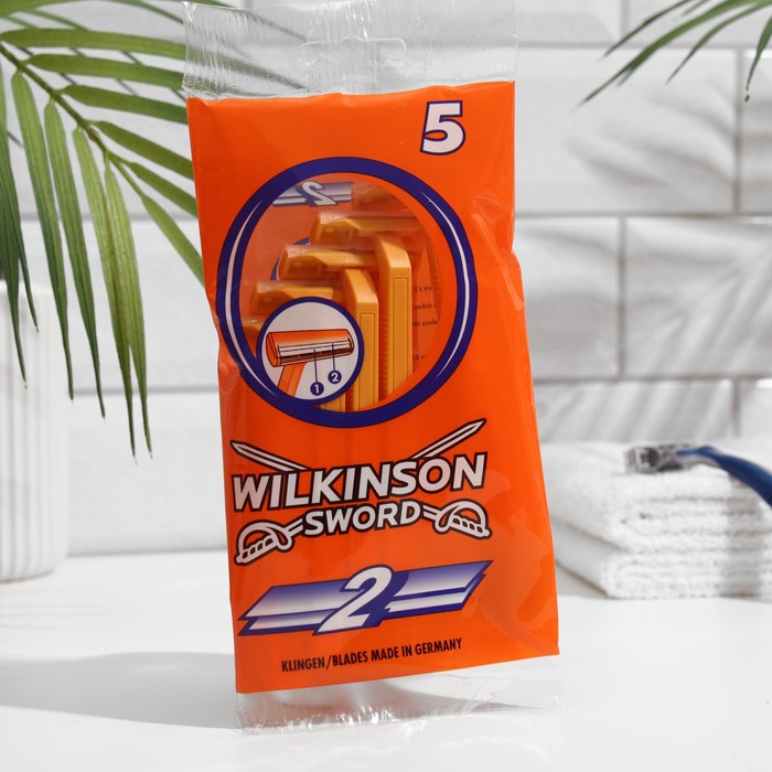 Станок для бритья одноразовый Wilkinson Sword WILKINSON 2, 2 лезвия, 5 шт.