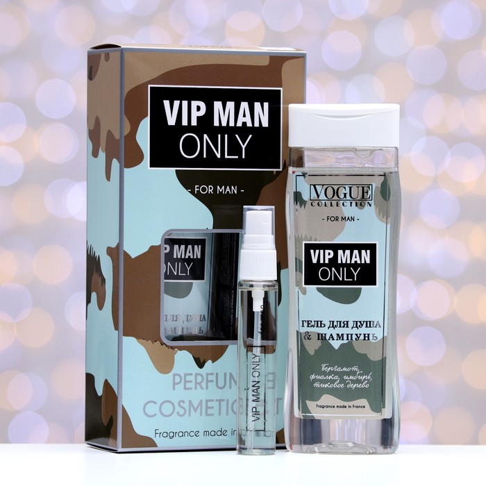 Подарочный набор мужской VIP man only, гель для душа 250 мл, парфюмерная вода 30 мл