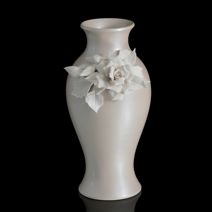 Ваза Beige Rose Snello, кремовая, 18 × 18 × 35 см