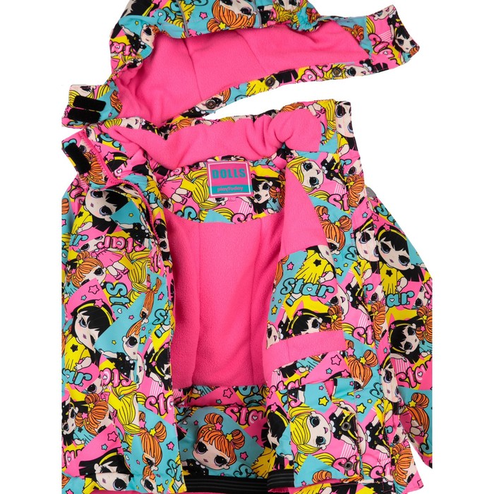 фото Зимняя куртка из мембранной ткани для девочки, рост 98 см playtoday