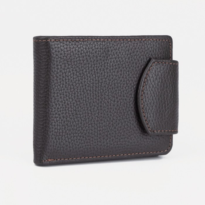 Портмоне на кнопке цвет коричневый 1210₽