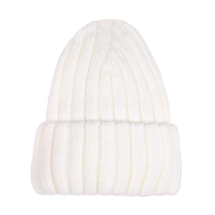 

Шапка вязаная с отворотом для девочки, размер 54