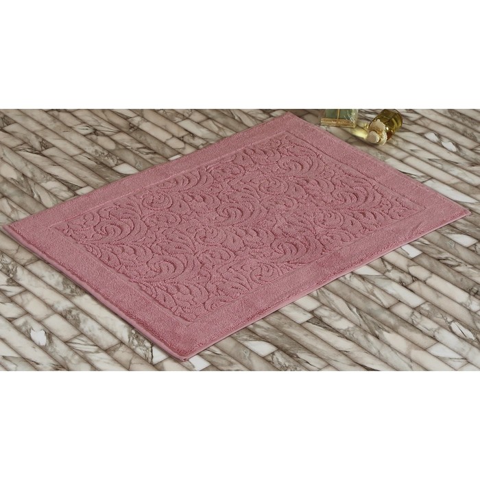 Коврик махровый Esra, размер 50x70 см, цвет розовый