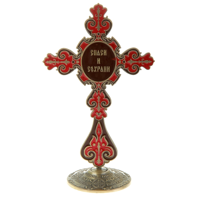 Крест на подставке с иконой "Великомученик и Целитель Пантелеимон"