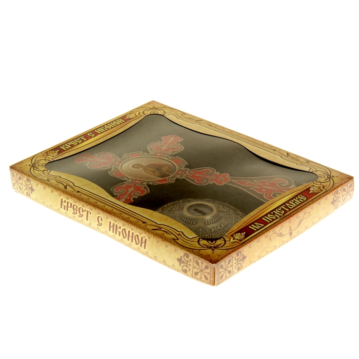Крест на подставке с иконой "Великомученик и Целитель Пантелеимон"