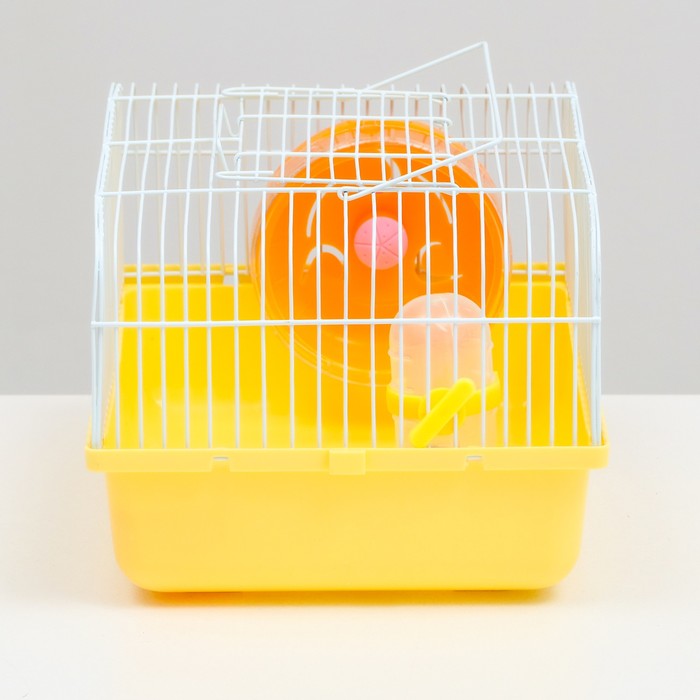 Клетка для грызунов, 27 х 21 х 17 см, жёлтая