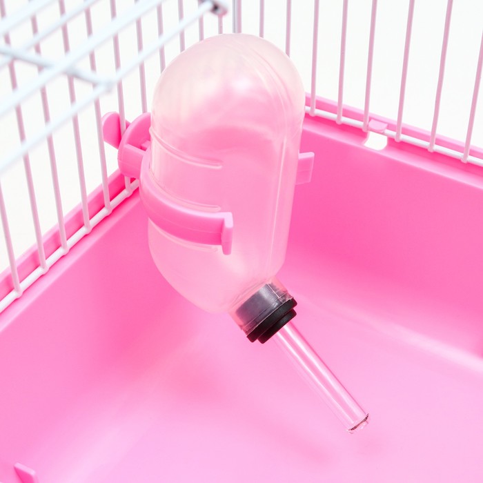 Клетка для грызунов, 27 х 21 х 17 см, розовая