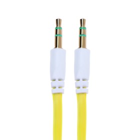 

Кабель аудио AUX OXION AUX001, Jack 3.5 мм(m)-Jack 3.5 мм(m), 1м, жёлтый