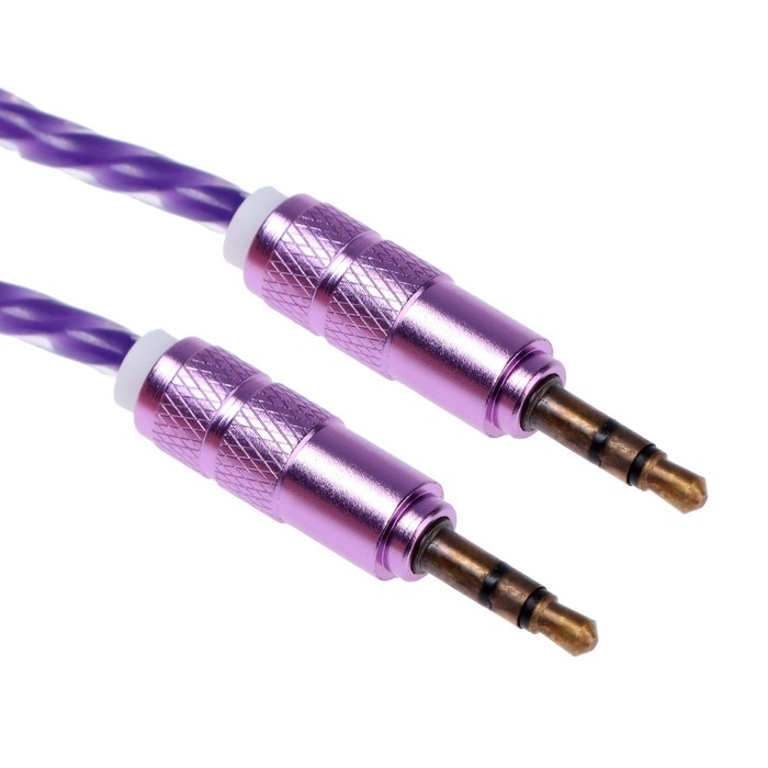 Кабель аудио AUX OXION AUX019, Jack 3.5 мм(m)-Jack 3.5 мм(m), 1м, фиолетовый кабели oxion кабель аудио aux oxion aux019 jack 3 5 мм m jack 3 5 мм m 1м фиолетовый