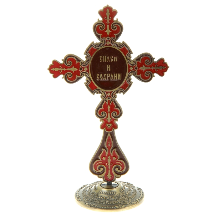 Крест на подставке с иконой "Преподобный Серафим Саровский"