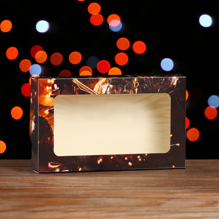 Коробка складная Хюгге, черная, 20 х 12 х 4 см коробка складная новогодние угощения 20 х 12 х 4 см