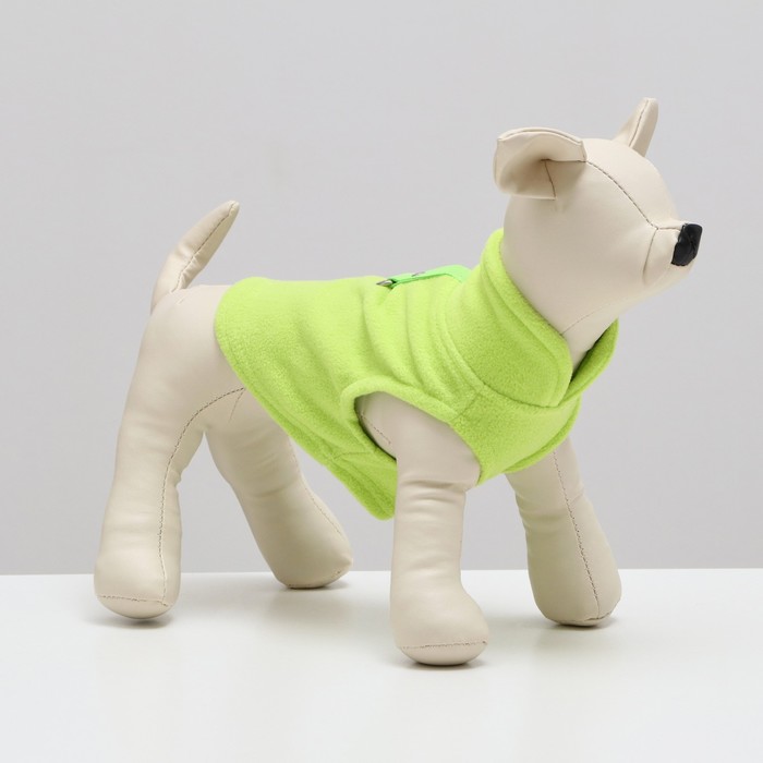 фото Толстовка-шлейка для собак, размер s, лаймовая (дс 25, ош 26, ог 38 см)