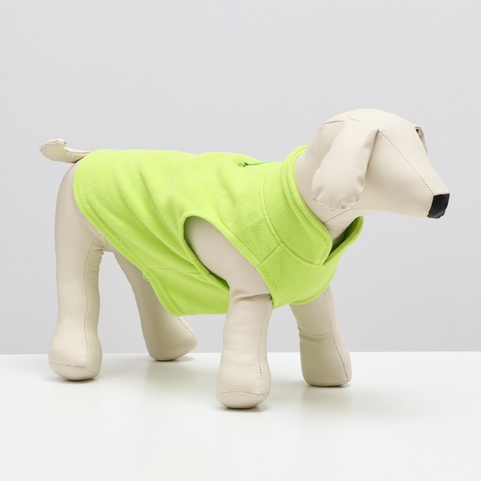 фото Толстовка-шлейка для собак, размер m, лаймовая (дс 31, ош 30, ог 44 см)