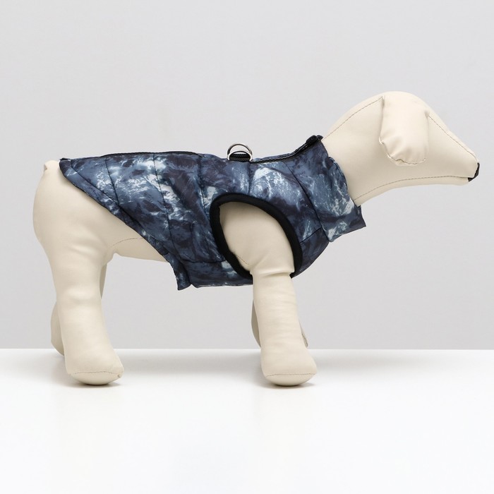 фото Куртка для собак на молнии "содалит", размер xs, синяя (дс 21, ош 22, ог 30 см)