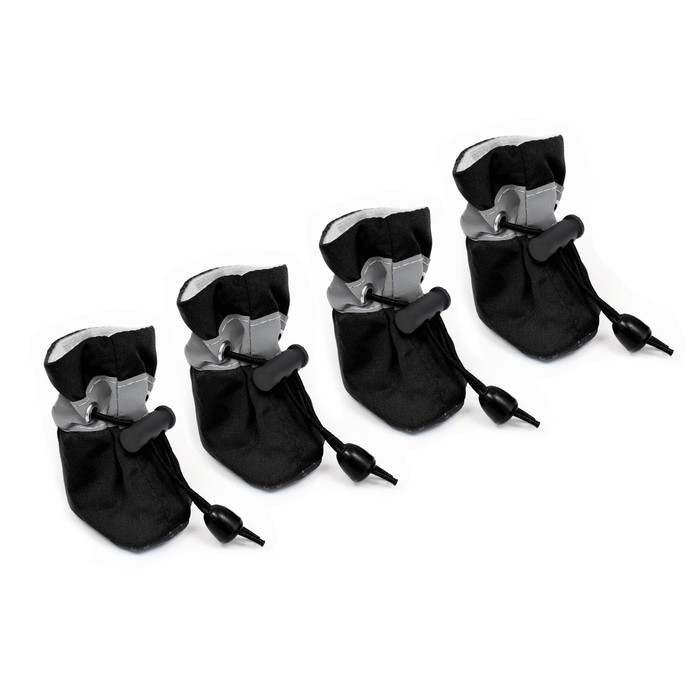Ботинки для собак Уют с утяжкой, набор 4 шт, размер 2 ( 4 х 3 см), чёрные ботинки для собак уют с утяжкой набор 4 шт размер 5 5 5 х 4 5 см чёрные