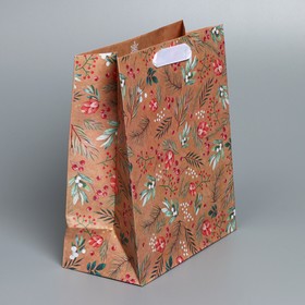 

Пакет крафтовый вертикальный «С Новым годом», ML 23 × 27 × 11,5 см
