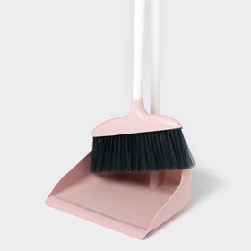 Набор для уборки Доляна: щётка 29×84, совок 25×23×77, металлическая ручка, цвет розовый