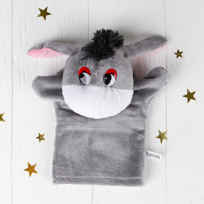 Мягкая игрушка на руку "Ослик"