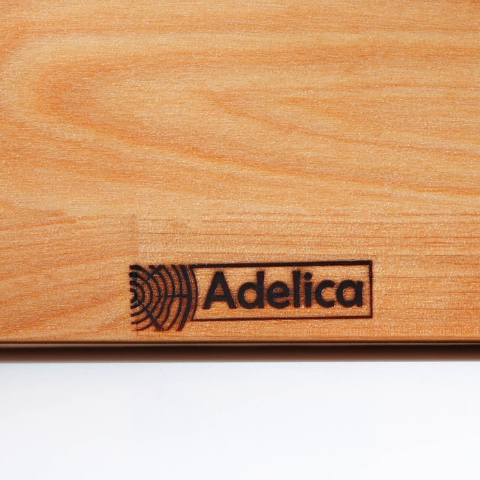 Доска для подачи Adelica, с 1 шампуром и соусником, 30×14 см, берёза, пропитано минеральным маслом