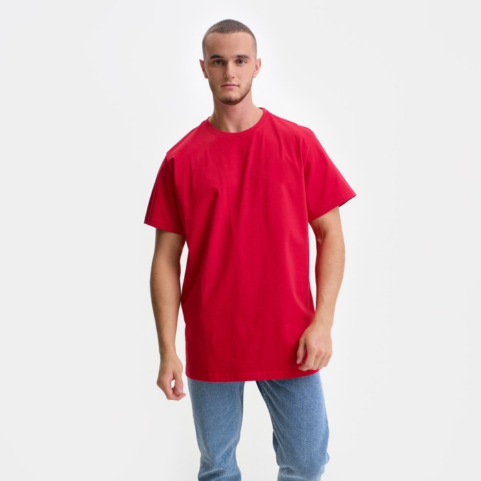 Футболка мужская, цвет красный/принт МИКС, размер 44 (XL) футболка мужская цвет красный принт микс размер xl