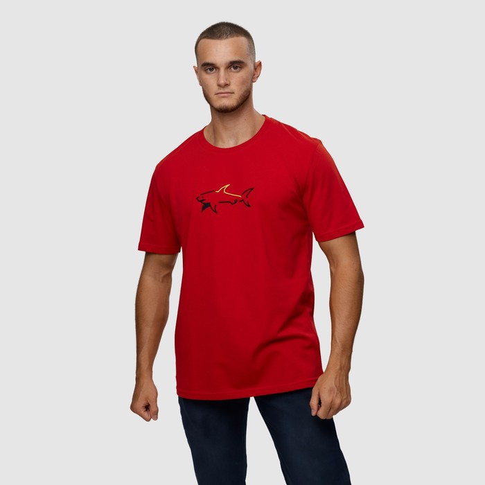 Футболка мужская, цвет красный/принт МИКС, размер XL футболка мужская цвет красный принт микс размер xl