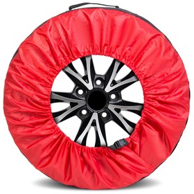 Чехол AutoFlex для хранения автомобильных колес размером от 13” до 20”, полиэстер 600D, цвет черный/красный, 81400 Ош