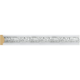Багет Версаль Белый Серебро (1М2/1 Light) 2,4 м Ош