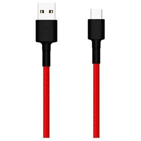 Кабель Xiaomi Mi Braided (SJV4110GL), Type-C - USB, 1 м, нейлоновая оплетка, красный