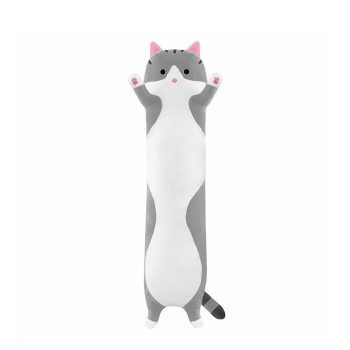 Мягкая игрушка «Кот Батон», цвет серый, 70 см кот батон 110 см серый кот обнимашка плюшевая игрушка кот батон серый 110 см длинный кот подушка 110 см