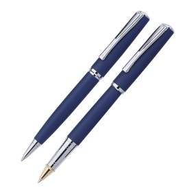 

Набор ручка шариковая + роллер PIERRE CARDIN PEN PEN, корпус латунь матовая, отделка сталь, узел 0.7 мм, чернила синие, синий
