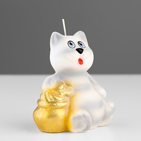 

Свеча фигурная "Кот с монетами", 7х3,7 см, 35 г, 1 ч, микс