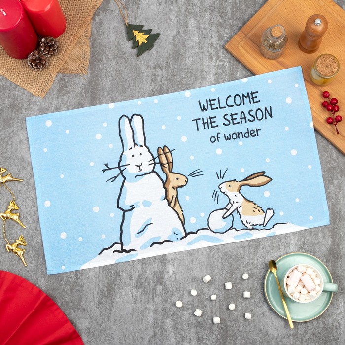 

Полотенце Доляна Welcome the season 35х60 см, 100% хлопок, 160 г/м2