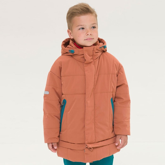 Куртка для мальчиков, рост 110 см, цвет охра куртка для мальчиков рост 110 см цвет оранжевый