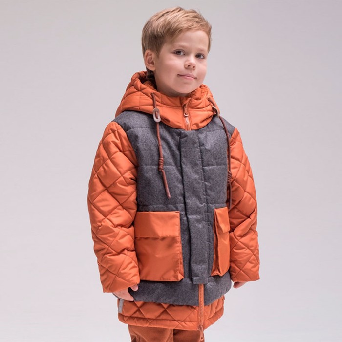 Куртка для мальчиков, рост 116 см, цвет охра
