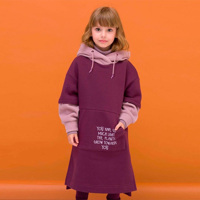 Платье для девочек, рост 110 см, цвет бордовый брюки для девочек рост 110 см цвет бордовый