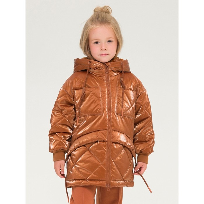 Куртка для девочек, рост 110 см, цвет охра