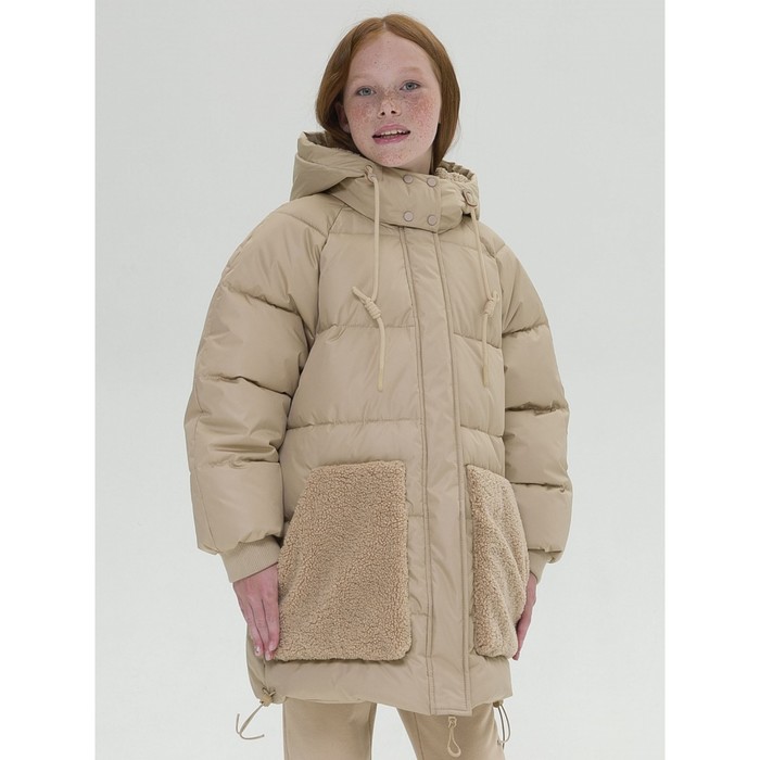 Куртка для девочек, рост 152 см, цвет песочный